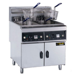 1 Tank 2 Basket Electric Fryers With Stand